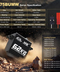 Beefy 62Kg Torque Waterproof Steering Servo For 1 By 10 And 1 By 8 Scale RC Cars 16V Full Metal Gear Servo in rocky terrain