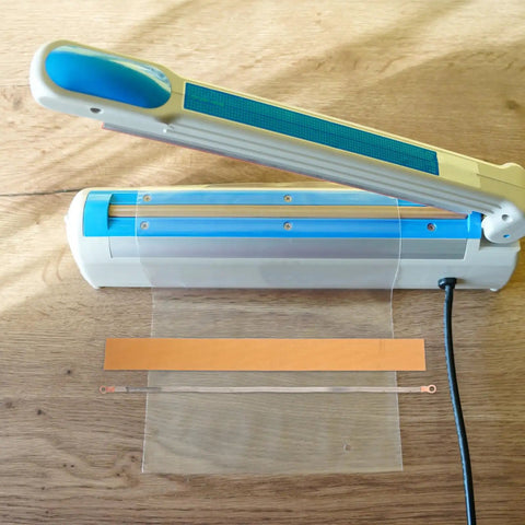 Two Pack 5mm Wide Nickel Alloy Heat Sealer Heating Element Strips for Commercial Sealing Machines, Heavy Duty Replacement Parts With Superior Heat Resistance, Nonstick Cloth Cover Included for Easy, Safe Sealing on a heat sealer
