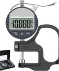 Digital Thickness Gauge 0 To 12.7mm And 0.5In With 0.01mm 0.0005In Resolution, Easy Read LCD, Ultra Precise Thickness Meter For Paper Film Leather And Wire, Great For Printing Press Settings Black, handheld with case