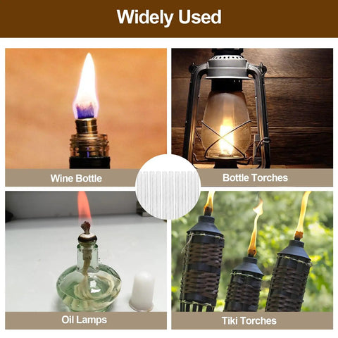 Fiberglass Replacement Wicks For Tiki Torches And Oil Lamps No Fuss Long Lasting Durable Wicks Eco Friendly 10 Pack Bottle Lamp Wick