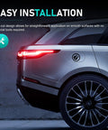Badass Waterproof Reflective EV Charging Port Sticker Black Electric Plug Vinyl Decal on an electric car for easy installation.