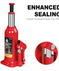 Horizontal And Vertical 6 Ton Hydraulic Bottle Jack For Cars Dual Purpose Welded Car Jack With 12000 Lbs Lift Capacity Red Finish