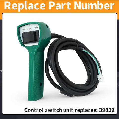 Erchon 39839 Pendant Control Switch Unit Replacement For Greenlee 555C Electric Pipe Bender, green remote with cable for easy operation.