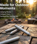 Low Temperature Welding Rod Set For Aluminum And Stainless Steel on a wooden table in a forest with sunlight.