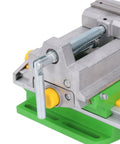 Close-up of Ycauty Cross Slide Drill Vice Xy Multifunctional Compound Vise for Table Milling Machines with adjustable clamp.