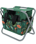 Foldable Gardening Stool With Detachable Storage Tote for Gardening Camping and Fishing Tools Organizer Portable Garden Chair