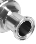 Close-up of Heavy Duty Tri Clamp Ball Valve Stainless Steel 304 With PTFE Lined Seat 248 Fahrenheit Max Temp 1.6 MPa Working Pressure