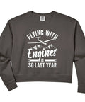 Glider Pilot Crop Sweatshirt For Sailplane Enthusiasts Cozy Thermal Top For Aviation Lovers Soaring Skies Vibe Go To Fly Gear Gift.