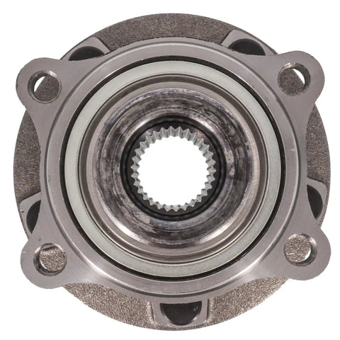 Front view of Front Hub Bearing Assembly For Kia Sorento Rondo And Hyundai Santa Fe 5 Lug Without ABS Bolt On Direct Fit 30 Spline