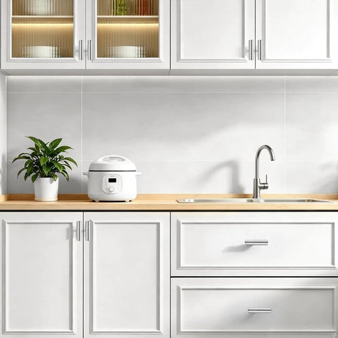 2 Inch Brushed Stainless Steel Cabinet Pulls T Bar Handles With Single Hole Installation on white kitchen cabinets