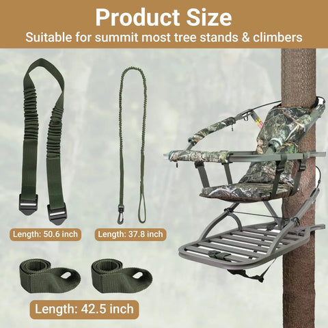 Heavy Duty Tree Stand Backpack Straps With Shoulder And Bungee Tether for Summit Viper Goliath Titian Climbing Treestands