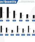 416 Piece Roll Pin Assortment Set M1.5 To M6, Black Finish, 65Mn Steel Durable Pins, 13 Sizes, Sorted In A Plastic Box