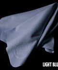 Cellhelmet See Lion Swipes microfiber lens cloths, light blue, 6-pack, folded with embossed logo