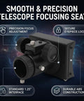 1.25 Inch Reflector Telescope Focusing Seat With Tension Adjustment And Stable Locking Knob, ABS Construction, Precision Focus