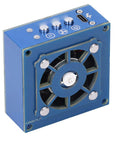 Blue Cordless Solder Fume Extractor With Cooling Fan And Built-In Lamp, 10,000 RPM Welding Smoke Purifier for clear visibility.