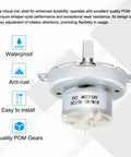 Low Speed 24V DC Gear Motor With 5 RPM D Shaft CW CCW High Torque, iron shell, waterproof, anti-rust, and easy installation.