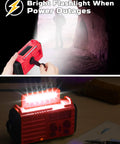 NOAA Weather Radio With Battery Backup And Solar Hand Crank, Portable AM FM Shortwave Receiver with built-in flashlight.