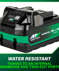 MultiVolt 18V 36V Lithium Ion Battery Pack With 5.0Ah For 18V Tools And 2.5Ah For 36V Tools Model 382309M close-up