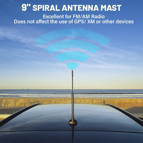 9 Inch Car Radio Antenna Mast For Ford Explorer Focus Ranger Lincoln MKT Mercury Milan Beefed Up Roof Mount Aerial With M4 M5 M6
