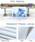 Print machine with Vintage Steam Locomotive Canvas Art Print, 260GS waterproof polyester, showcasing quality material
