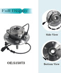 Front Wheel Hub And Bearing Assembly With ABS For Dodge Ram 1500 2002 2003 2004 2005, 5 Lug Wheel Replacement OE Grade, side and bottom view