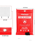 Heavy Duty Emergency Fire Blanket 2 Pack Be Ready For Quick Extinguish Fireproof Fiberglass Heat Shield For Kitchen Home Car Grill