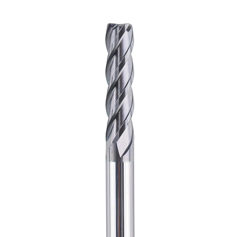 Four Flute Carbide End Mill One Eighth Inch Cutting Diameter One Half Inch Cutting Length Upcut Spiral Router Bit CNC Cutter