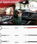 19 Piece Car Trim Removal Tool Kit With Clip Pliers And Fastener Remover Set application on car dashboard and wiring