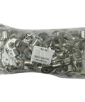 One Thousand Pack Non Insulated 4 Awg Ring Connectors Three Eighth Stud Electrical Wire Terminals Pure Copper Heavy Duty Crimp Lugs in a bag.