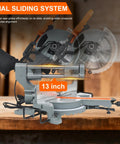 Professional Grade 10 Inch Sliding Compound Miter Saw Fueled By A Boss 15 Amp Motor with Axial Sliding System for precision cuts.
