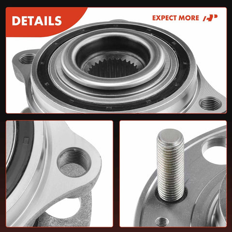 Close-up view of a 5-lug wheel bearing and hub assembly for Kia Sorento 2019-2020 and Hyundai Santa Fe 2015-2018