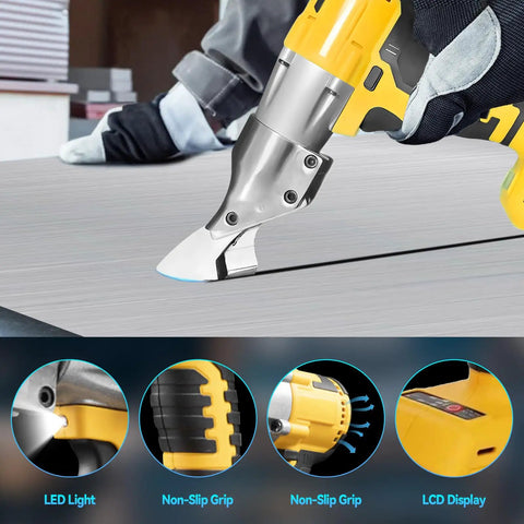 Beast Of A Brushless Cordless Metal Shear with 360 Degree Rotating Head for 20V Max Battery Platforms cutting sheet metal