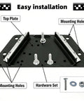 Heavy Duty Precision Workbench Plate Kit with Powder Coated Steel Frame showing easy installation hardware and mounting holes