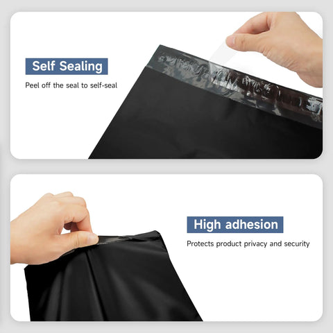 100 Large Poly Mailers 10x13 Self Sealing Shipping Bags For Small Biz Waterproof Envelopes For Clothing And Non Fragile Items Black Pack Of 100 Weatherproof Protection Against Rain And Dust