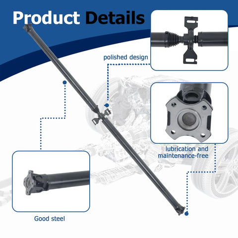 Toyota RAV4 AWD Rear Driveshaft Prop Shaft Replacement 2006 2013 3710042090 Built Tough Steel For Smooth Operation, Vibration Dampening, And Easy Install On AWD RAV4 Models, black steel shaft