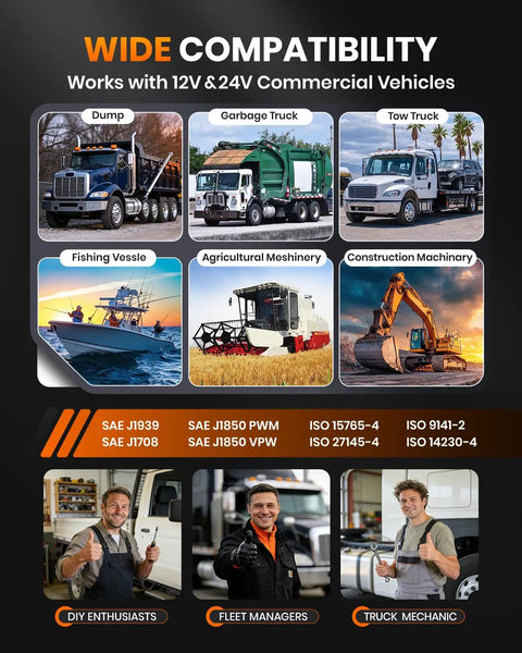 Compatibility of Heavy Duty Truck Diagnostic Scanner With DPF Regen And Forced Reset For Paccar And Detroit Engines