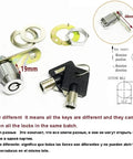 Tubular Cam Lock 19mm For Drawers, Mailboxes, Tool Boxes, Game Machines And DIY Furniture Projects With Easy Install, Heavy Duty Locking Mechanism MA015 1Pcs with keys and installation components