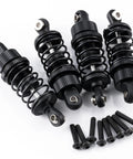 55mm Front And Rear Oil Filled Shock Absorber Damper Suspension Set For Tamiya TT02 with black aluminum shock bodies