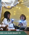 Children playing with flashlights under a tent made from a Canvas Drop Cloth With Grommets Heavy Duty Cotton Duck Tarp