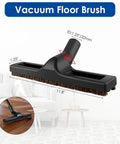 11 Pc Universal Vacuum Attachments Kit For Wet Dry Vac Accessories with floor brush, dimensions, and usage on wood floor