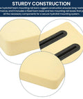 Detail of beefy lightweight PVC foam box for hydrofoil mounting with stable track rail box and heavy-duty black finish.