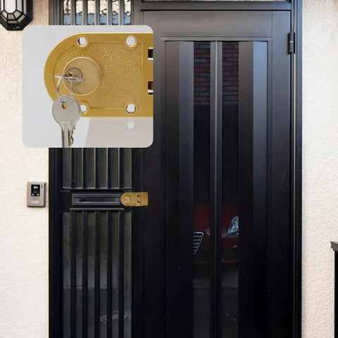Heavy Duty Jimmy Proof Deadbolt Lock Double Cylinder With Keys Gold For Superior Home Security Fits Doors One And Three Eighths To Two And Three Eighths Inches Thick Includes Mounting Hardware