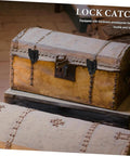 Vintage chest with Retro Style Duckbilled Toggle Hasp Lock for Wooden Tool Boxes, Jewelry Boxes, Cabinets and Chests.