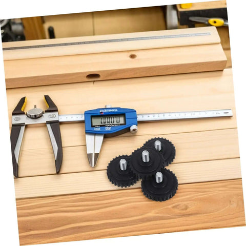 4 Pcs Grippy No Slip Rubber Feet With Threaded Base For Food Scales And Industrial Platforms on woodworking table