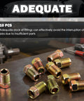 Three Sixteenth Inch Brake Line Fittings Kit With Invert Flare M10 By 1.0 Metric Threads Direct Replacement For Old Car Parts Brake Lines Union Space Saving And Easy To Install For Brake System Repair, 10 galvanized steel fittings