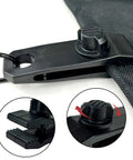 Heavy Duty Tarp Clips With Lock Grip Clamps And Thumb Screw Design showing detailed black clip on fabric.