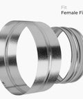 6 Inch Galvanized Metal Duct Connector For HVAC Ducting Round Ventilation Pipe Fitting Adapter Coupling And Extension Heavy Duty Metal Duct Vent Coupler For Dryer Duct Elbow And Splitter female fit