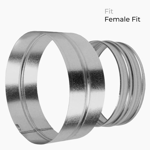 6 Inch Galvanized Metal Duct Connector For HVAC Ducting Round Ventilation Pipe Fitting Adapter Coupling And Extension Heavy Duty Metal Duct Vent Coupler For Dryer Duct Elbow And Splitter female fit