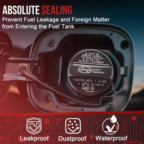 Toyota Gas Cap Fuel Cap Direct Replacement 77300 07030 Twist Lock Seal installed in vehicle showing absolute sealing feature