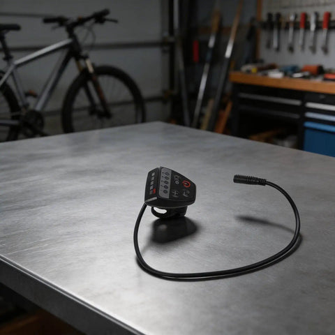 Super Cool LED E Bike Display For Bafang Bbs01 Bbs02 M400 G320 Drives With Smart UART Protocol For Clear Dash Data And Auto Backlit Screen That Looks Awesome mounted on handlebar, black ABS